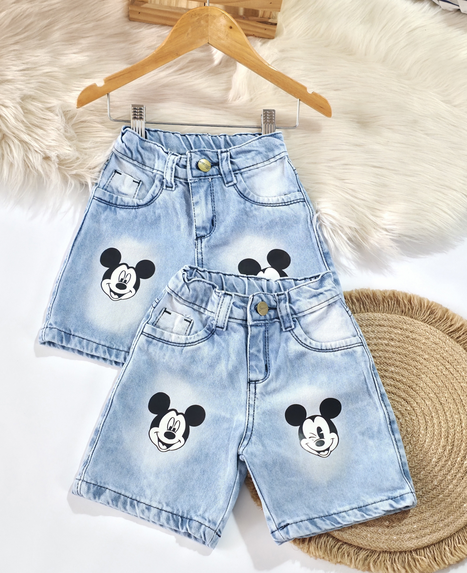 Bermuda Jeans Mickey Bebe - Imagen 2