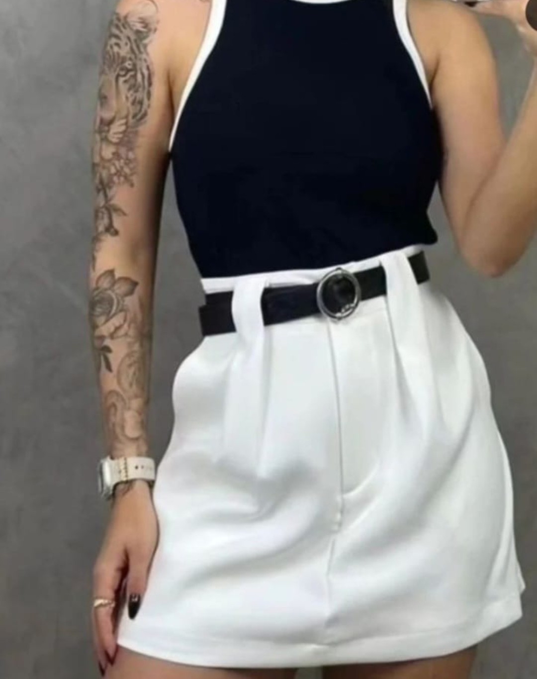 Shorts Pollera Crep Sastrero - Imagen 2