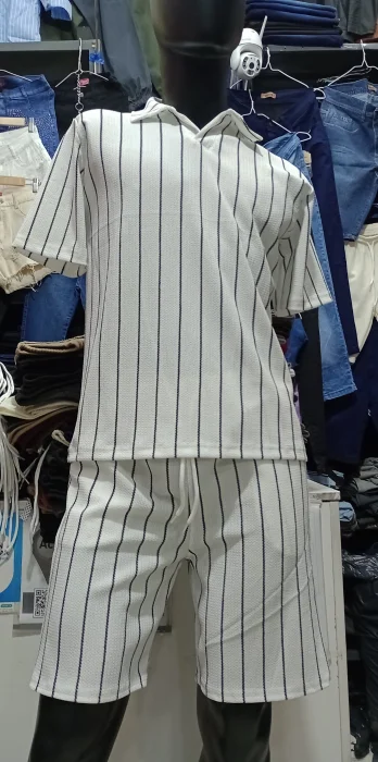 Conjunto Rayado Hawai de Hombre  Tela Fresca . ;)