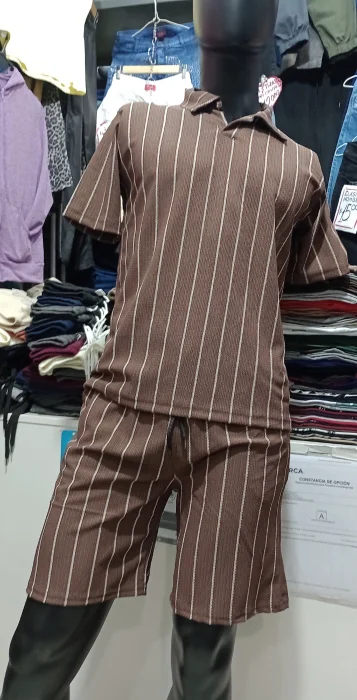 Conjunto Rayado Hawai de Hombre  Tela Fresca . ;)