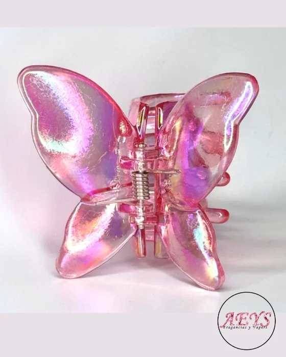 Broches Hawaiana Mariposa Transparente