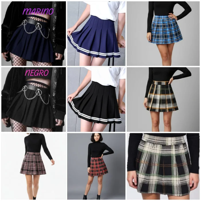 Pollera Tableada Cuadrille(t1 al T5)