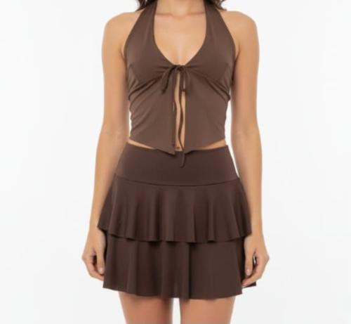 Short Pollera con 2 Volado Microfibra - Miniatura 2