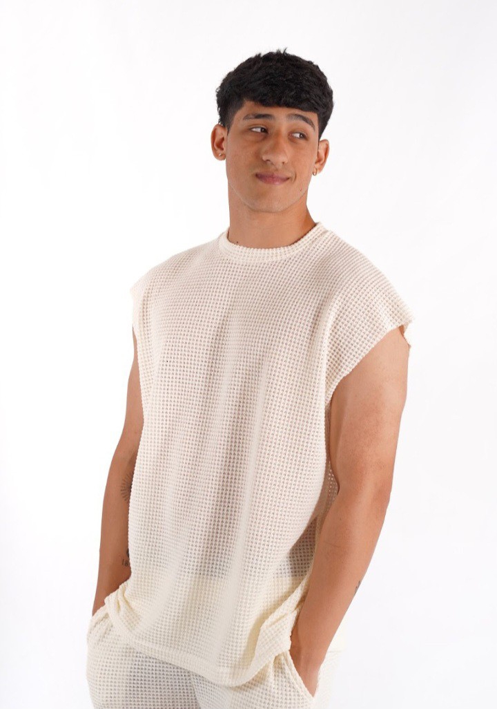 Remera Crochet sin Manga Over - Imagen 3