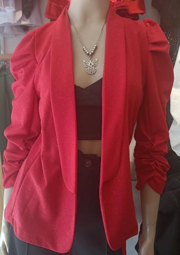 Blazer de Escuba Crep con Lurex - Miniatura 2