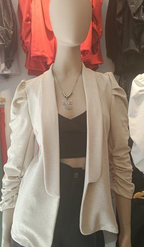 Blazer de Escuba Crep con Lurex - Miniatura 3