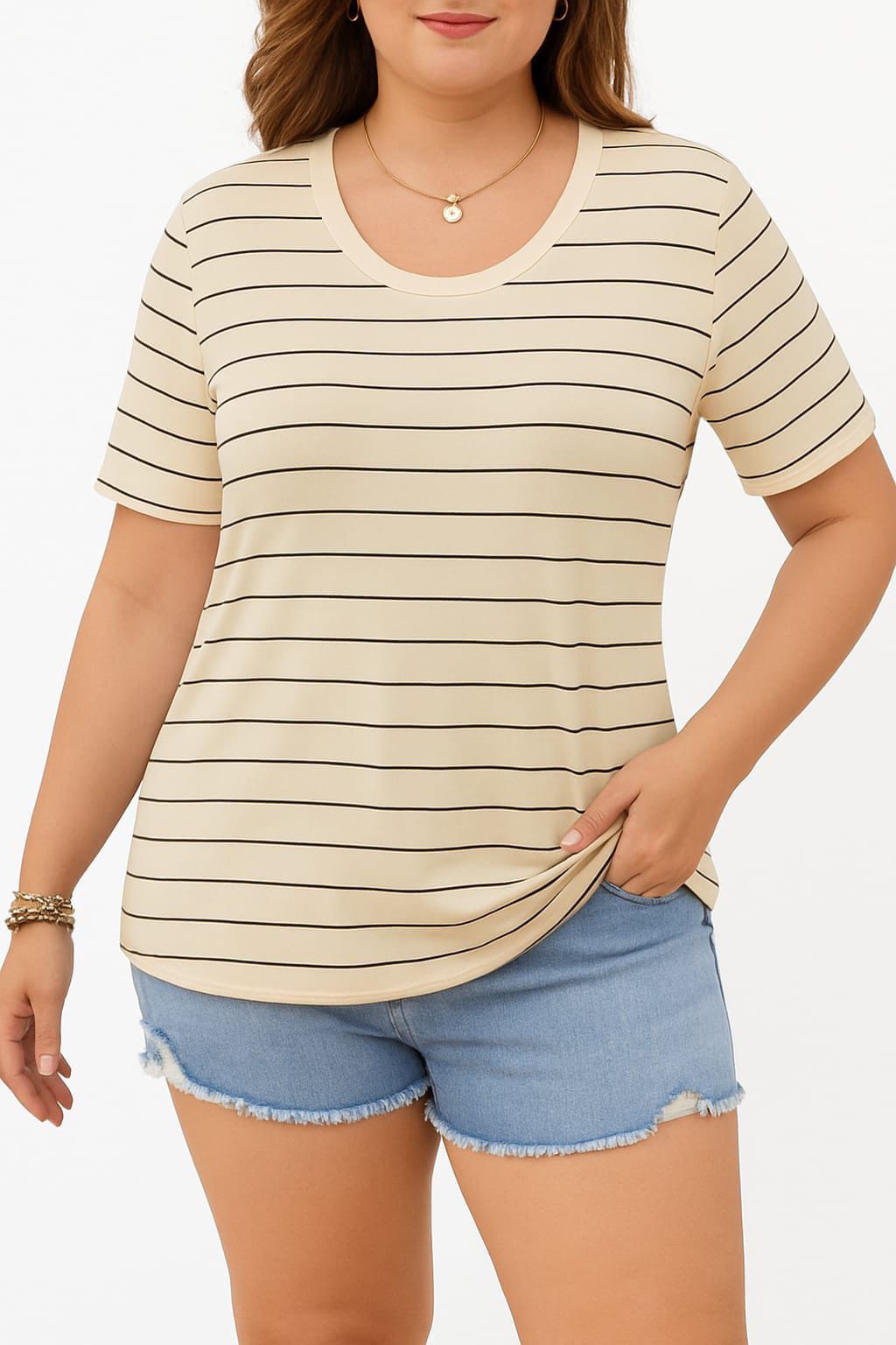 Remeras Rayadas Viscosa - Imagen 2