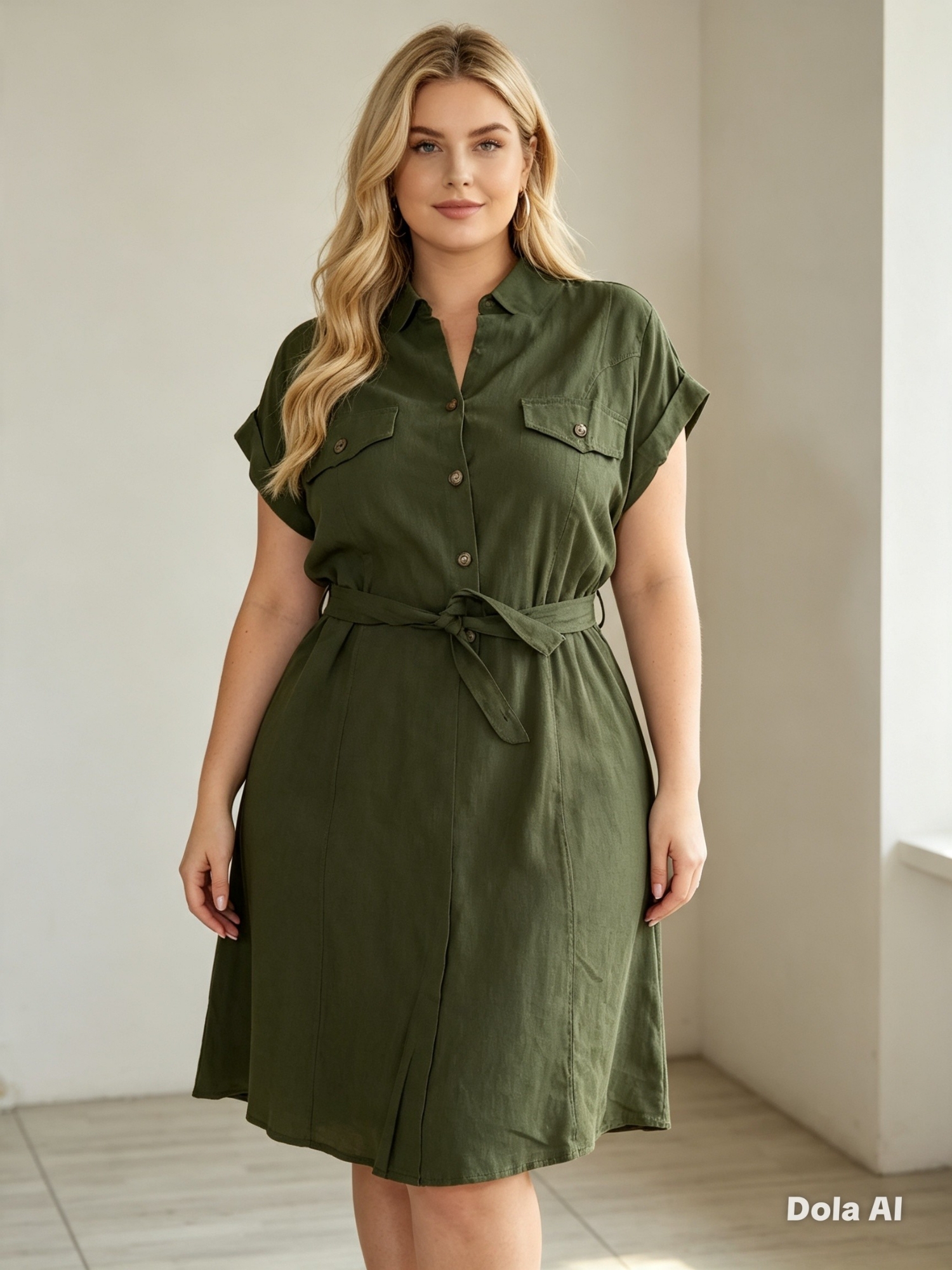 Vestidos de Lino Liso con Spandex - Imagen 3