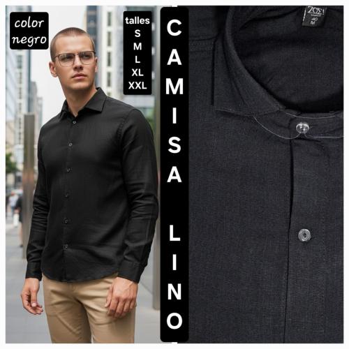 Camisa de Lino Manga Larga