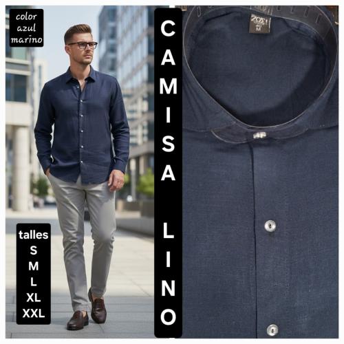 Camisa de Lino Manga Larga