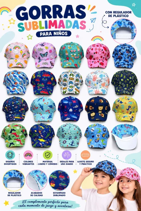 Gorras Sublimadas de Niños