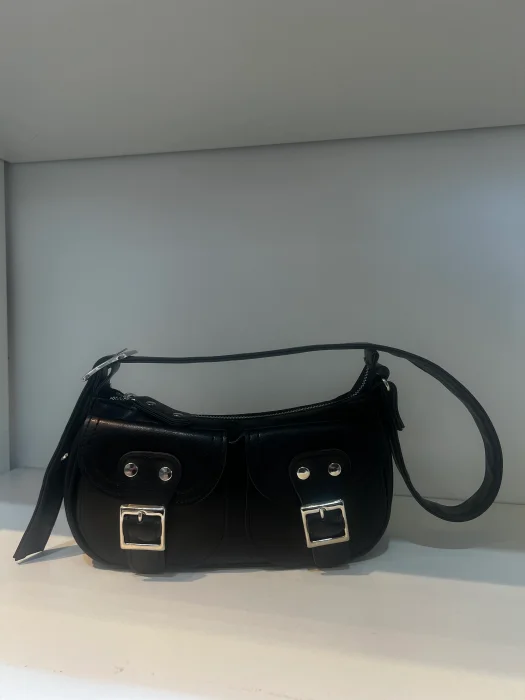 Cartera Mini Bag Cargo Baguette Negra