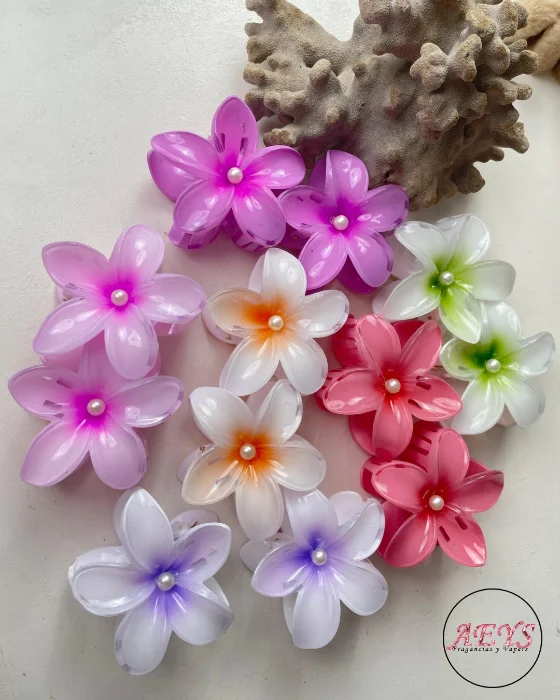 Broches Hawaiana con 1 Perla