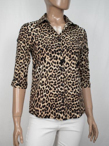 Camisas Clásicas Manga 3/4 Lino Estampadas
