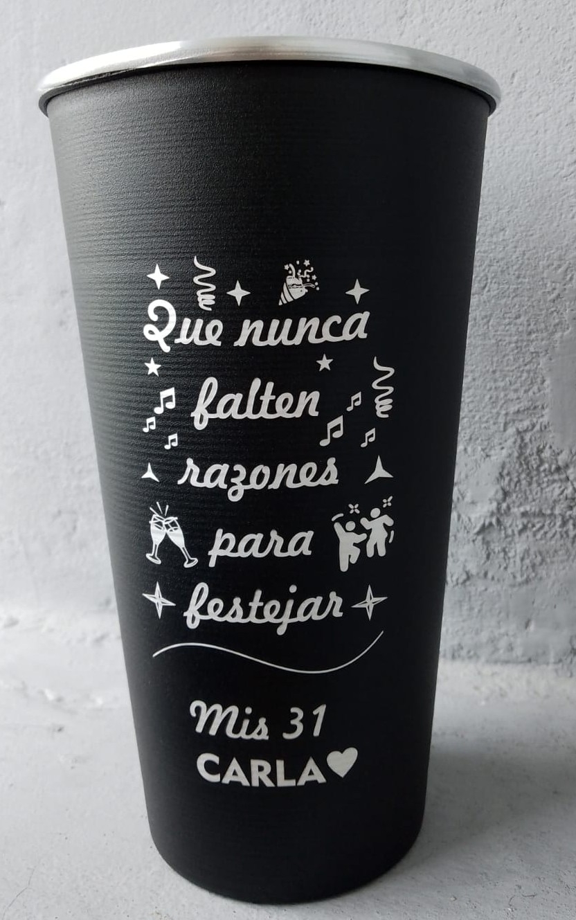 X 20 Grabado Laser Personalizado de Vaso Fernet 1 Litro - Imagen 3
