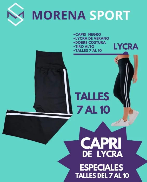 Capri Lycra con Tiras Talles Especiales