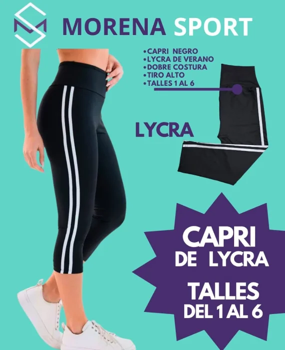 Capri Lycra con Tiras