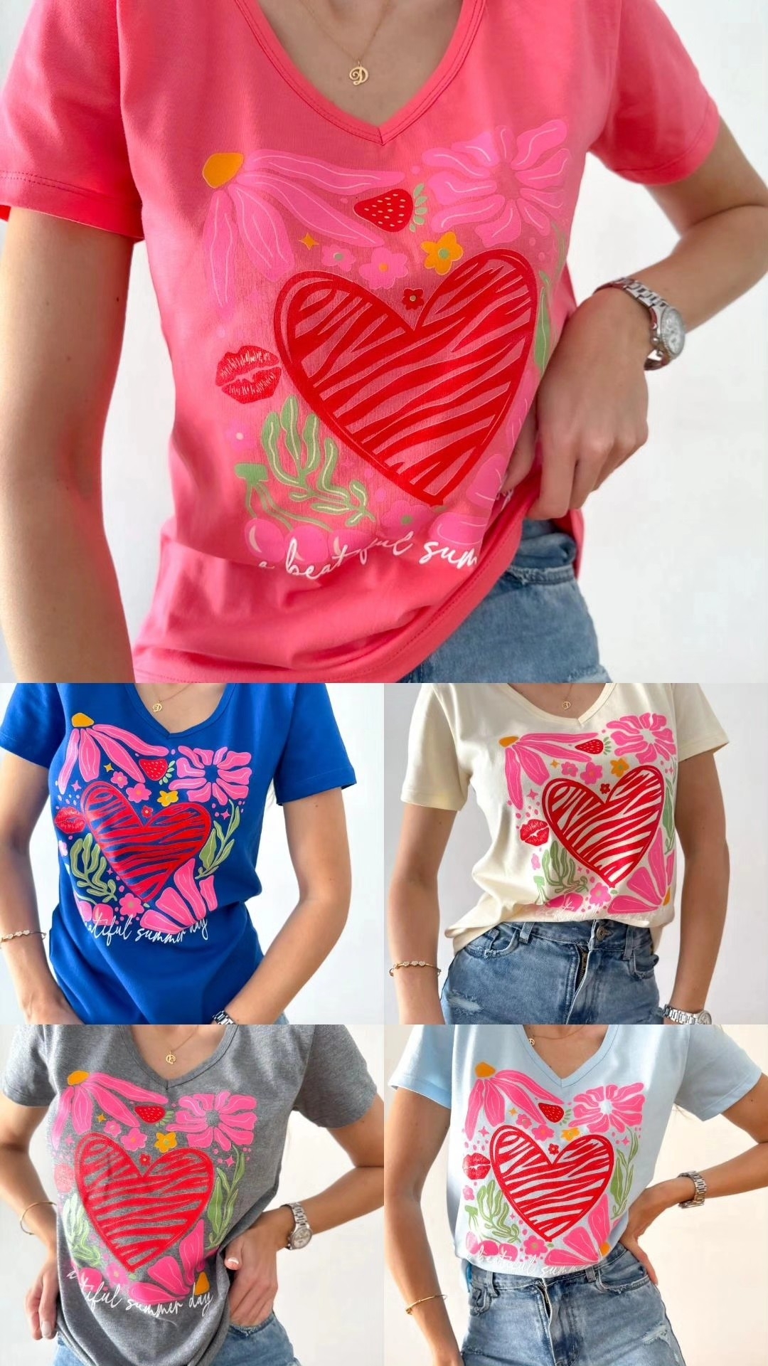 Remera de Algodón Estampada Beautiful - Imagen 3