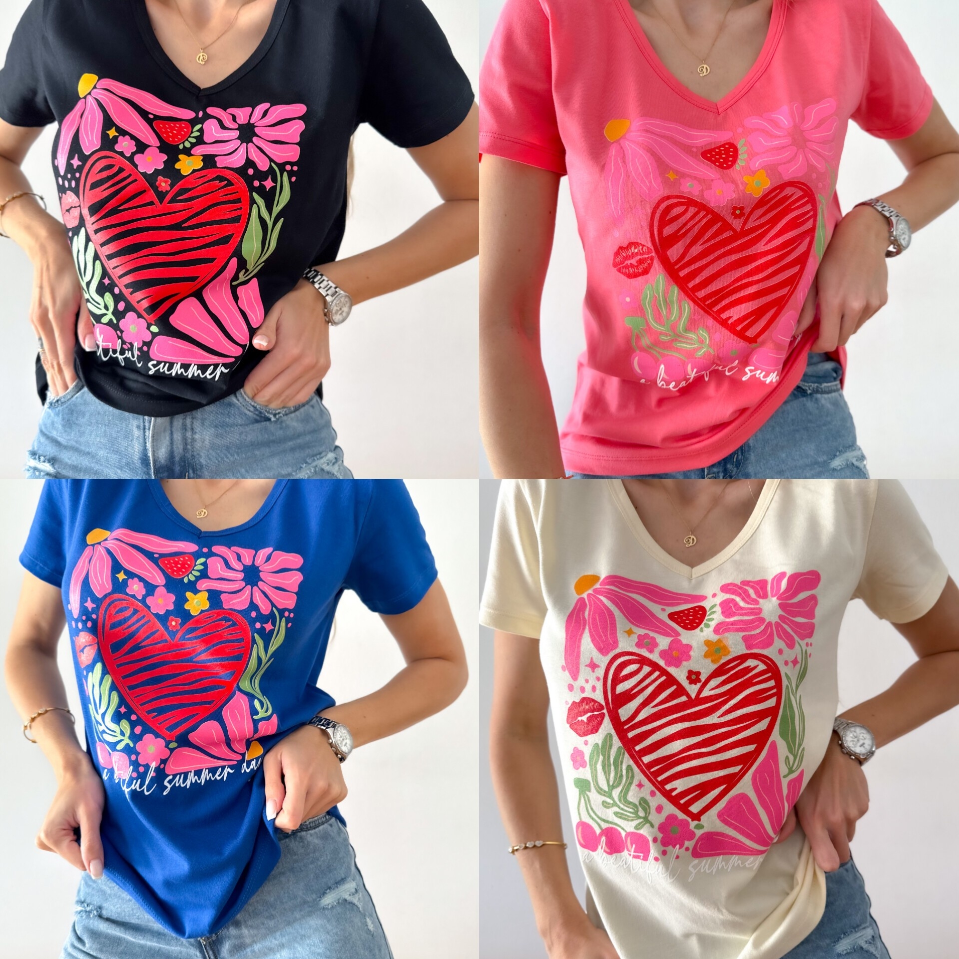 Remera de Algodón Estampada Beautiful - Imagen 2