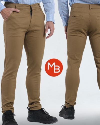 Pantalon Corte Chino Gabardina Elastizado