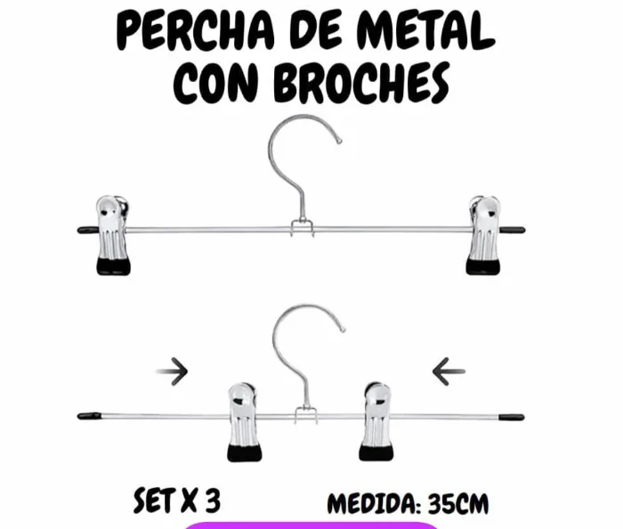 Percha Broche Acero
