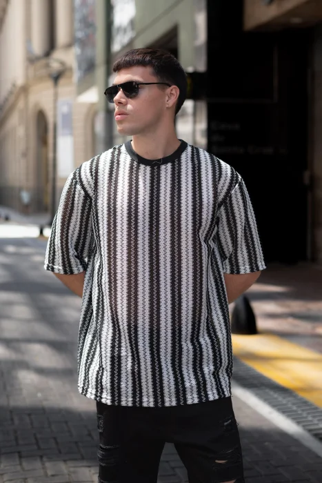 Remera Over Crochet Tejido