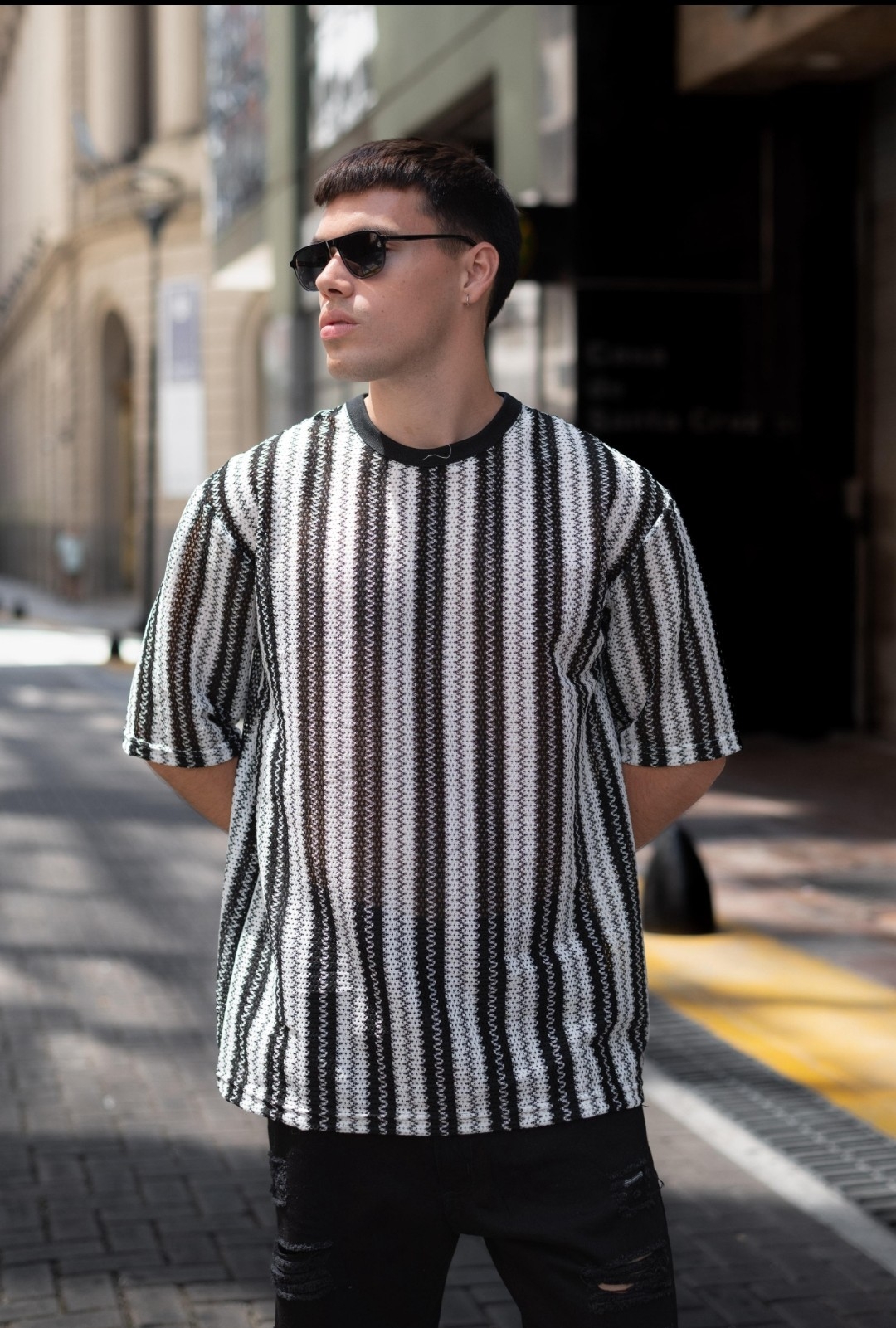 Remera Over Crochet Tejido - Imagen 2