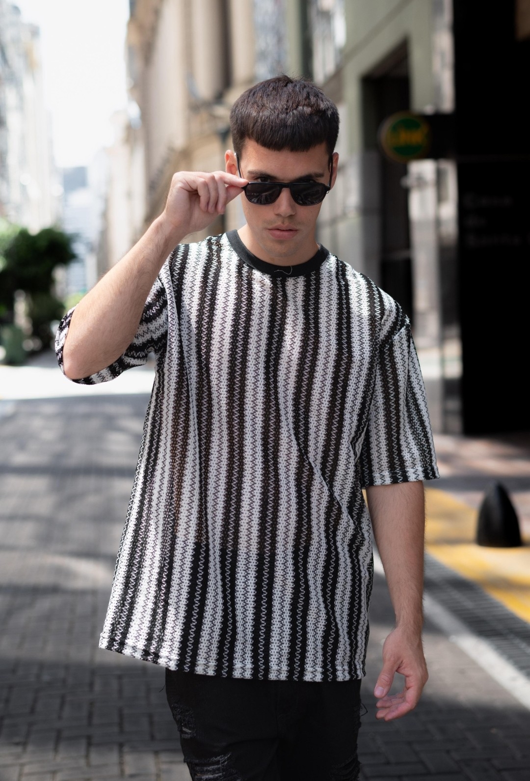 Remera Over Crochet Tejido - Imagen 4