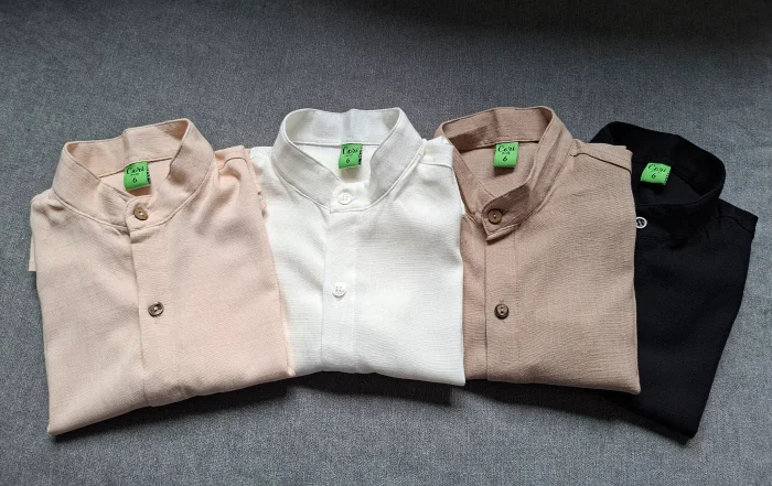 Camisas de Lino Cuello Mao