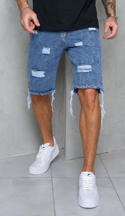 Bermudas Jeans Mom/roturas Desflecado
