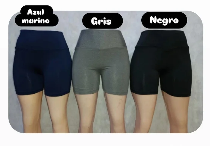 Short Laycra Negro y Gris