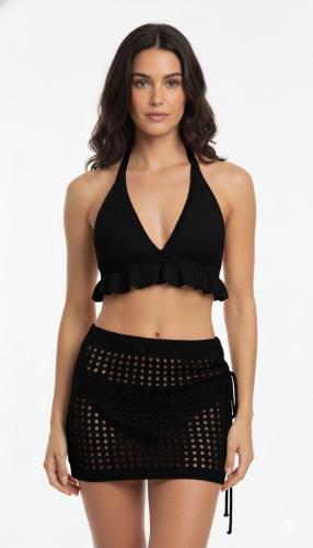 Top Corpiño Volado/ Pollera Abertura