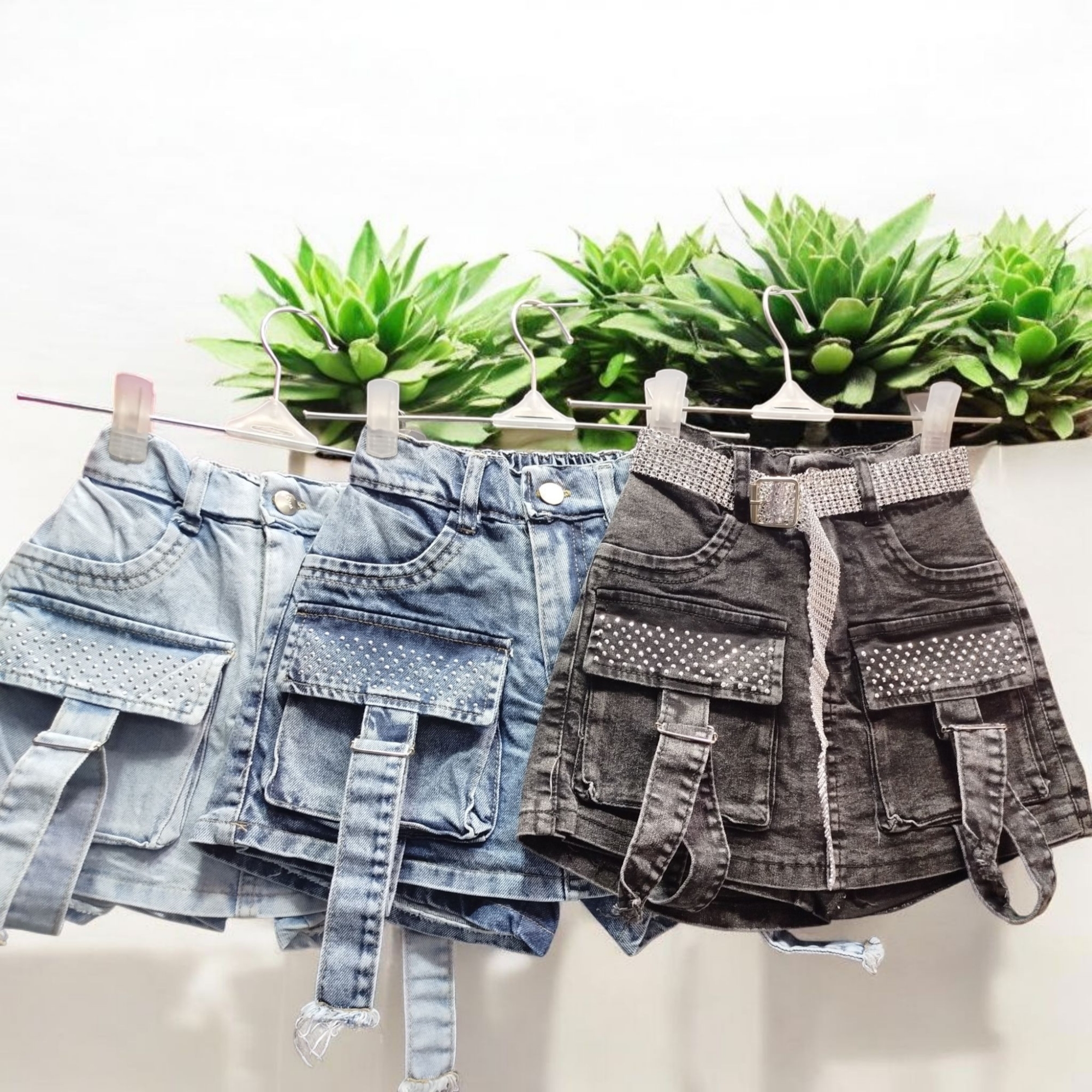 Shortpollera con Cargo y Brillo - Imagen 2