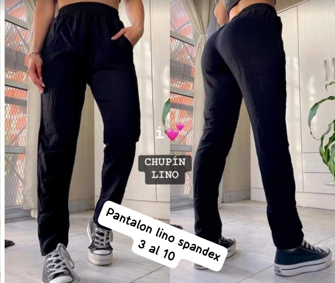 Pantalon Lino 3 al 10 Spandex - Imagen 3