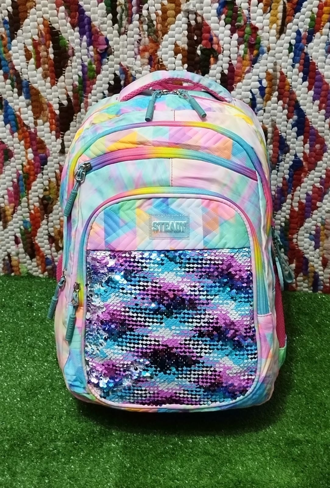 Mochila  Impermeable Grande con *lentejuela* 
 Excelente Calidad - Imagen 3