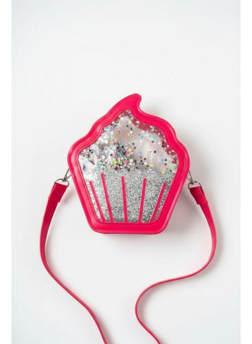 Cartera Niña Bandolera Infantil Diseño Cupcake con Brillo  Tendencia Moda Infantil