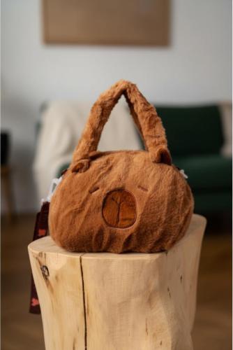 Cartera Peluche Capibara Mayorista Tendencia Kawaii Bolso Suave con Correa - Miniatura 4