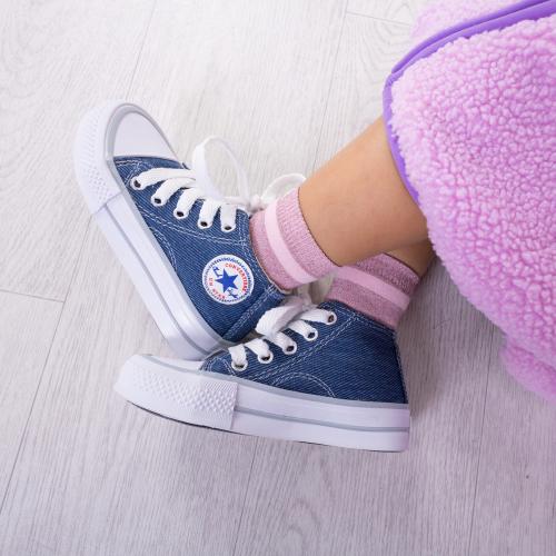 Zapatillas Botitas Infantiles Nenas Cordones Estampadas Livianas Cómodas Modernas - Miniatura 4