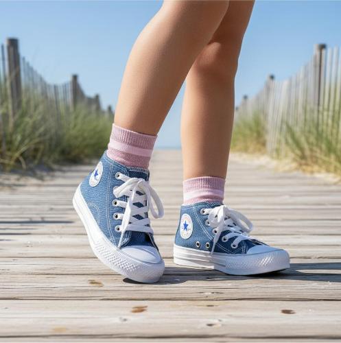 Zapatillas Botitas Infantiles Nenas Cordones Estampadas Livianas Cómodas Modernas - Miniatura 8
