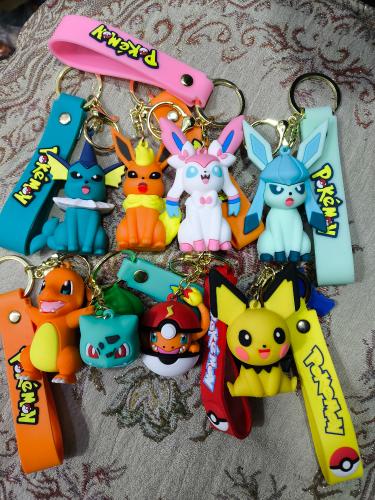 Llaveros de Goma Varios Modelos, Kuromi, Brain Rot, Pokémon,stich,labubu,capibara Etc - Miniatura 2