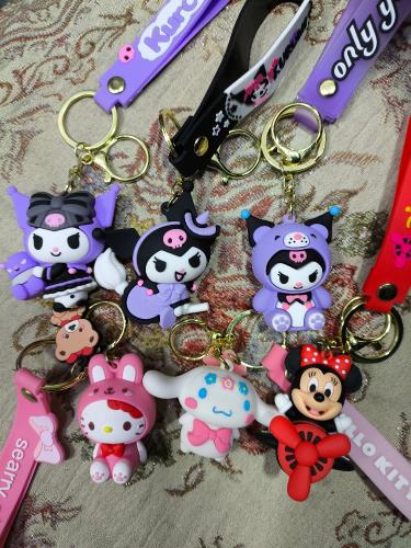 Llaveros de Goma Varios Modelos, Kuromi, Brain Rot, Pokémon,stich,labubu,capibara Etc - Miniatura 3