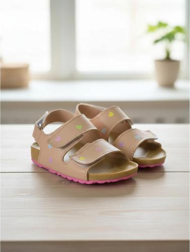 Sandalias Cata Infantiles Niñas Nenas Colores  Abrojo Velcro  Corazones Modernas - Miniatura 3