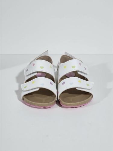 Sandalias Calzados Cata Niña Abrojo Velcro  con Corazones en Color Pastel - Miniatura 5