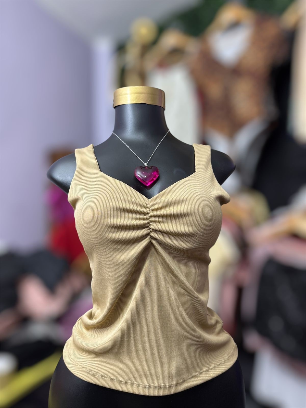 Musculosa Corazón con Frunce - Imagen 2