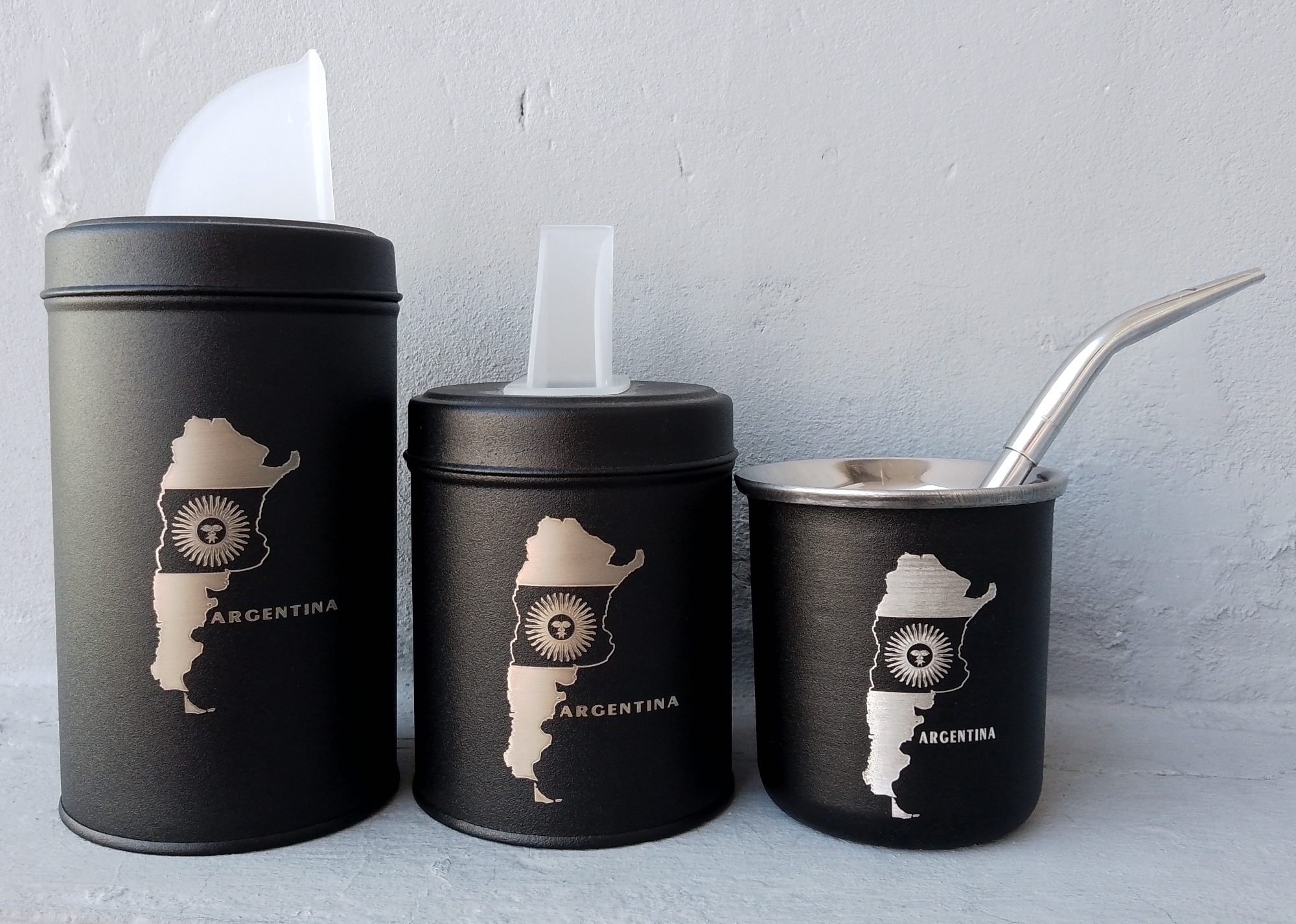 Promo Set Matero Argentina Latas con Mate y Bombilla Pico de Loro - Imagen 4