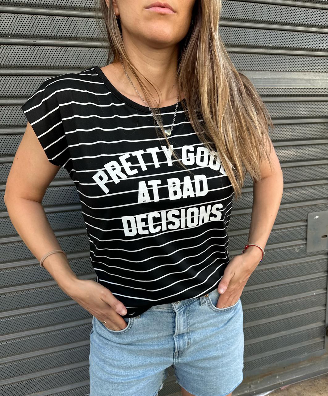 Art. 371 Remera Rayada Bad Decisions - Imagen 2