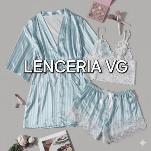 Pijama Saten ×3 Piezas