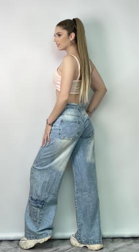 Jeans Wide Leg Cargo en Bota Pie - Miniatura 3