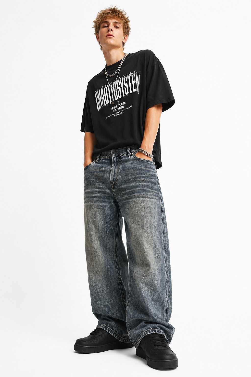 Jean Baggy Pantalon Ancho Denim Moda 2000's Hombre Y2k Mayoristas Hotsale - Imagen 1