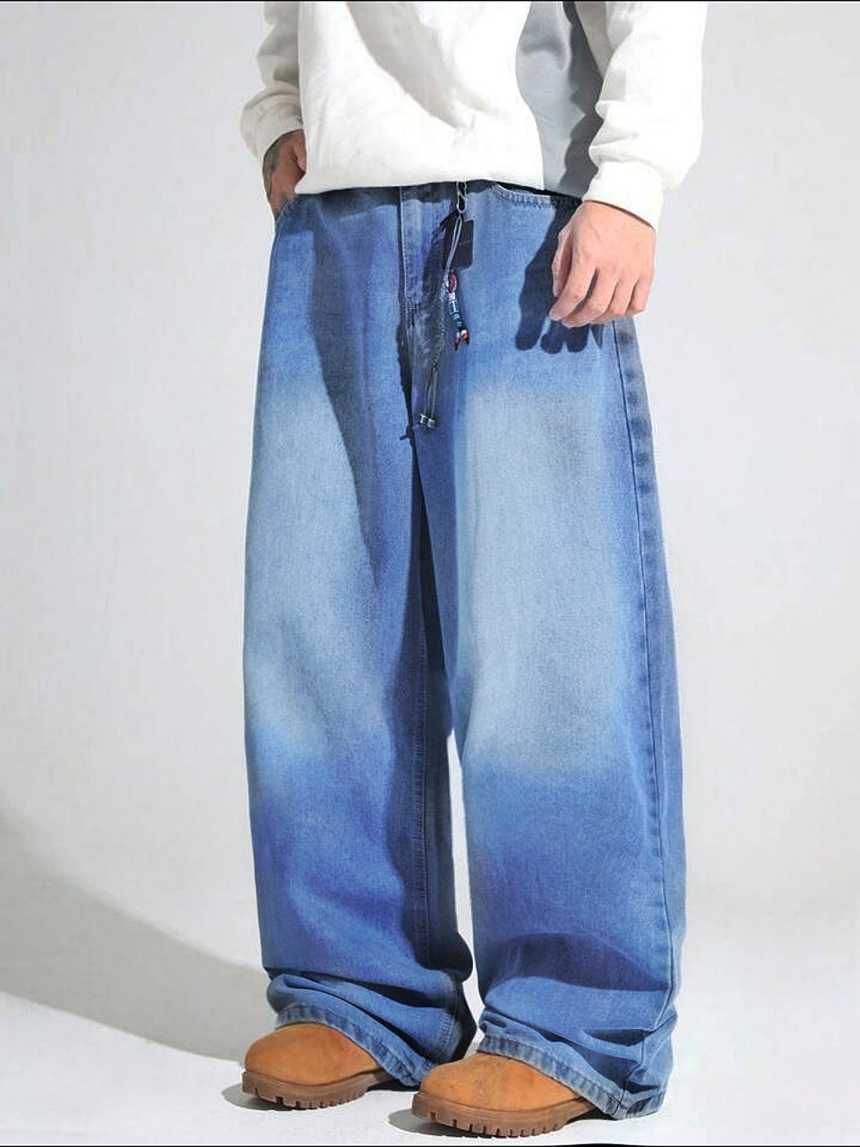 Jean Baggy Pantalon Ancho Denim Moda 2000's Hombre Y2k Mayoristas Hotsale - Imagen 2